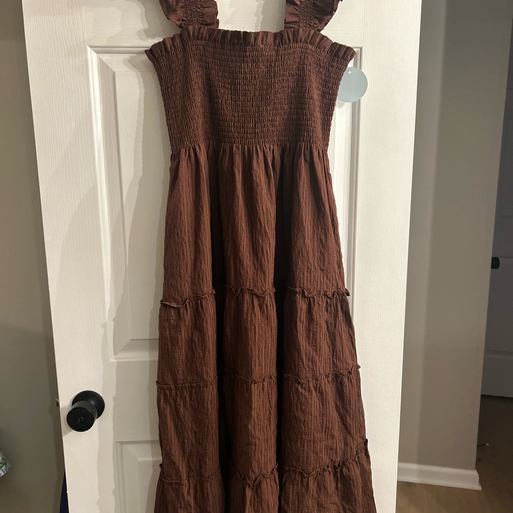 Hill House Ellie Nap Dress in chocolate brown - Picture 3 of 3